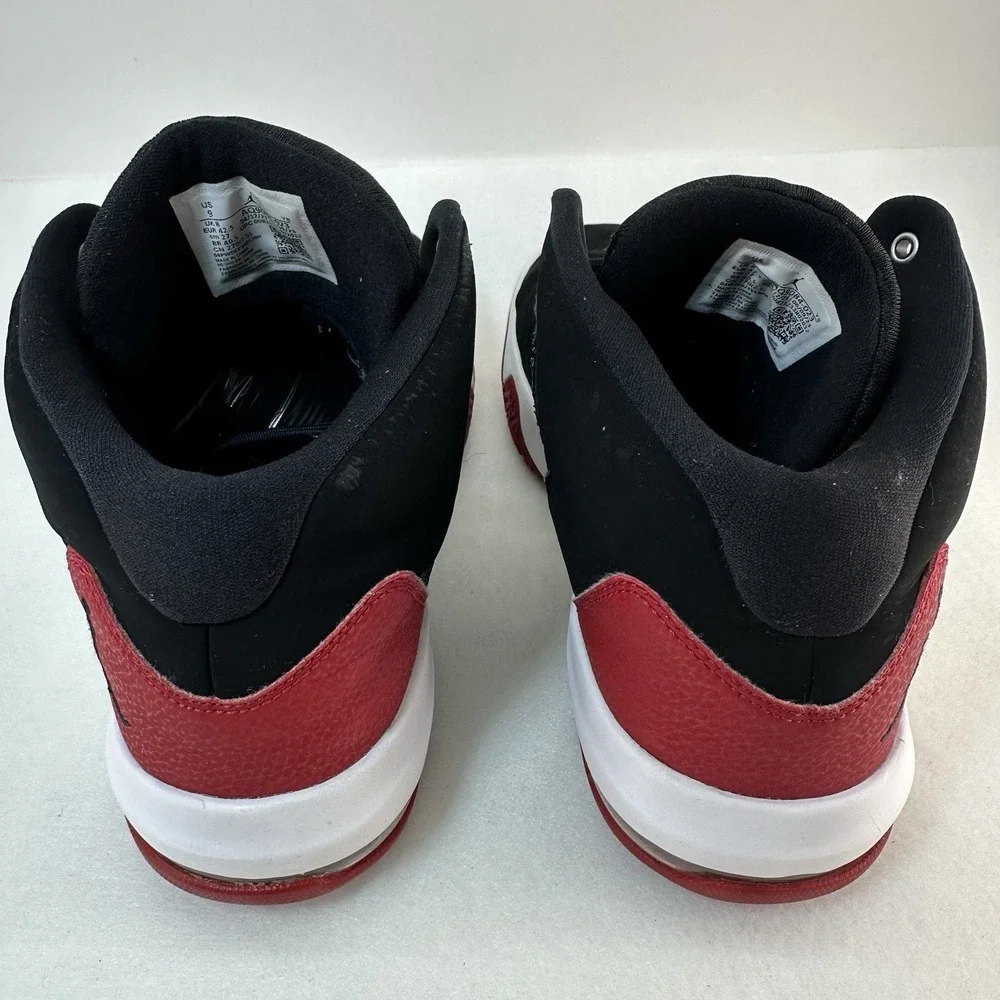 Jordan Max Aura AQ9084-023 Black Gym Red White Men's Size 9 Basketball Shoes